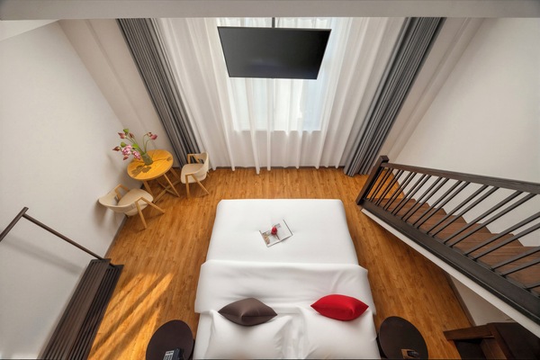 Basic Quadruple Room | Down comforters, desk, laptop workspace, blackout drapes