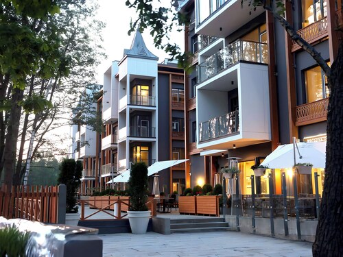 SkyGarden Studio • Terrace & View • 500 m from the beach • in quiet Jurmala