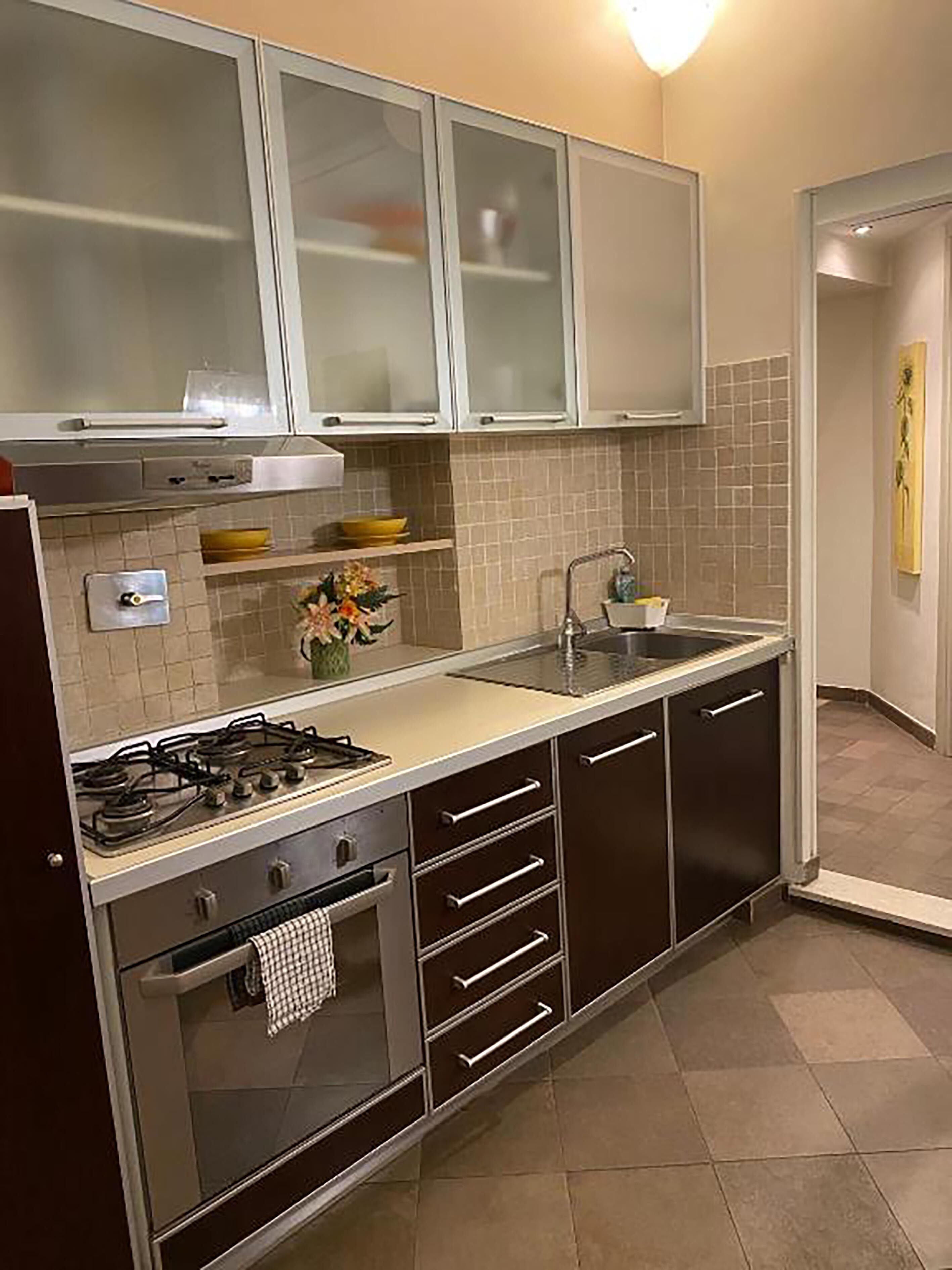 Appartamento (1 Bedroom) | Angolo cottura privato | Forno, macchina per caffè espresso, bollitore elettrico