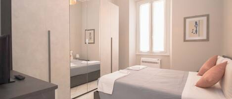 Apartment (1 Bedroom) | 1 Schlafzimmer, Bügeleisen/Bügelbrett, Babybetten, Bettwäsche