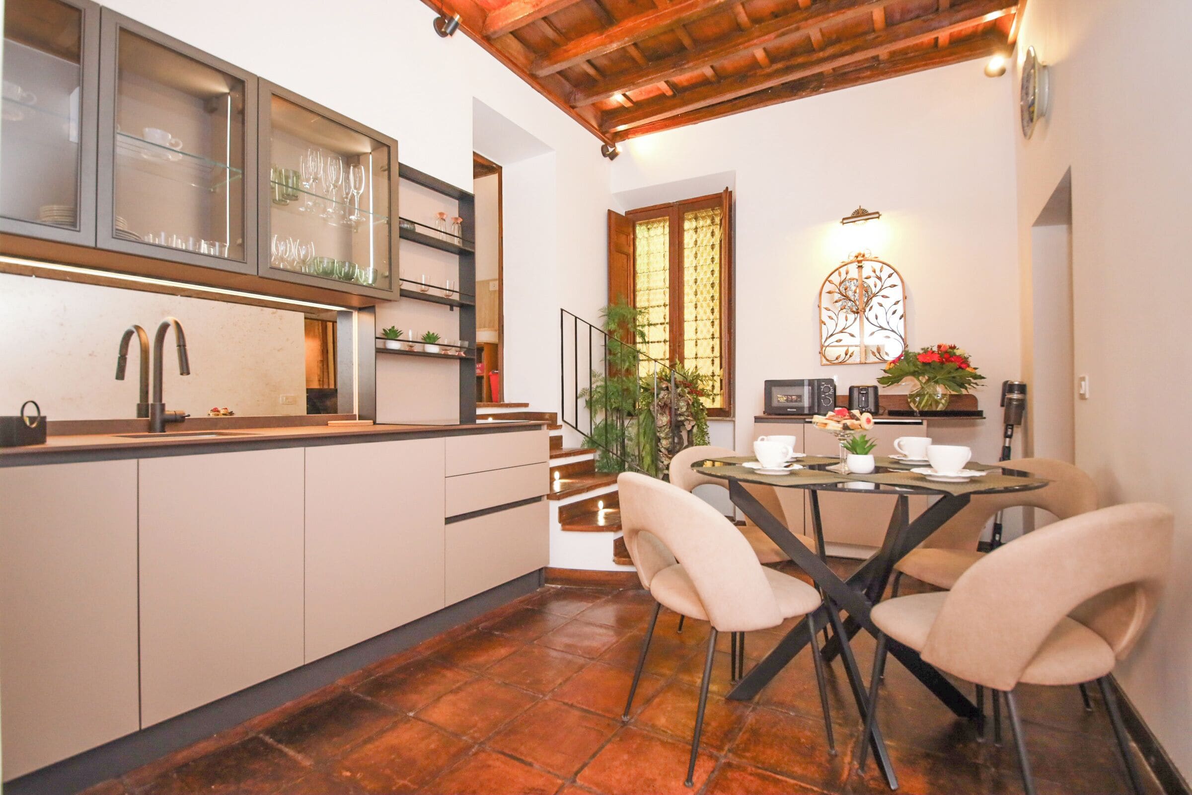 Apartment (1 Bedroom) | Private kitchen | Microwave, stovetop, dishwasher, espresso maker