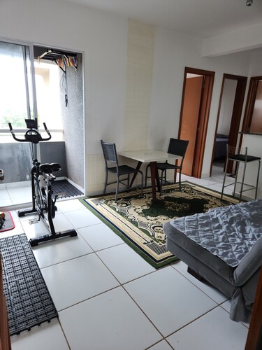 Cozy apartment with 2 bedrooms and a sofa bed.