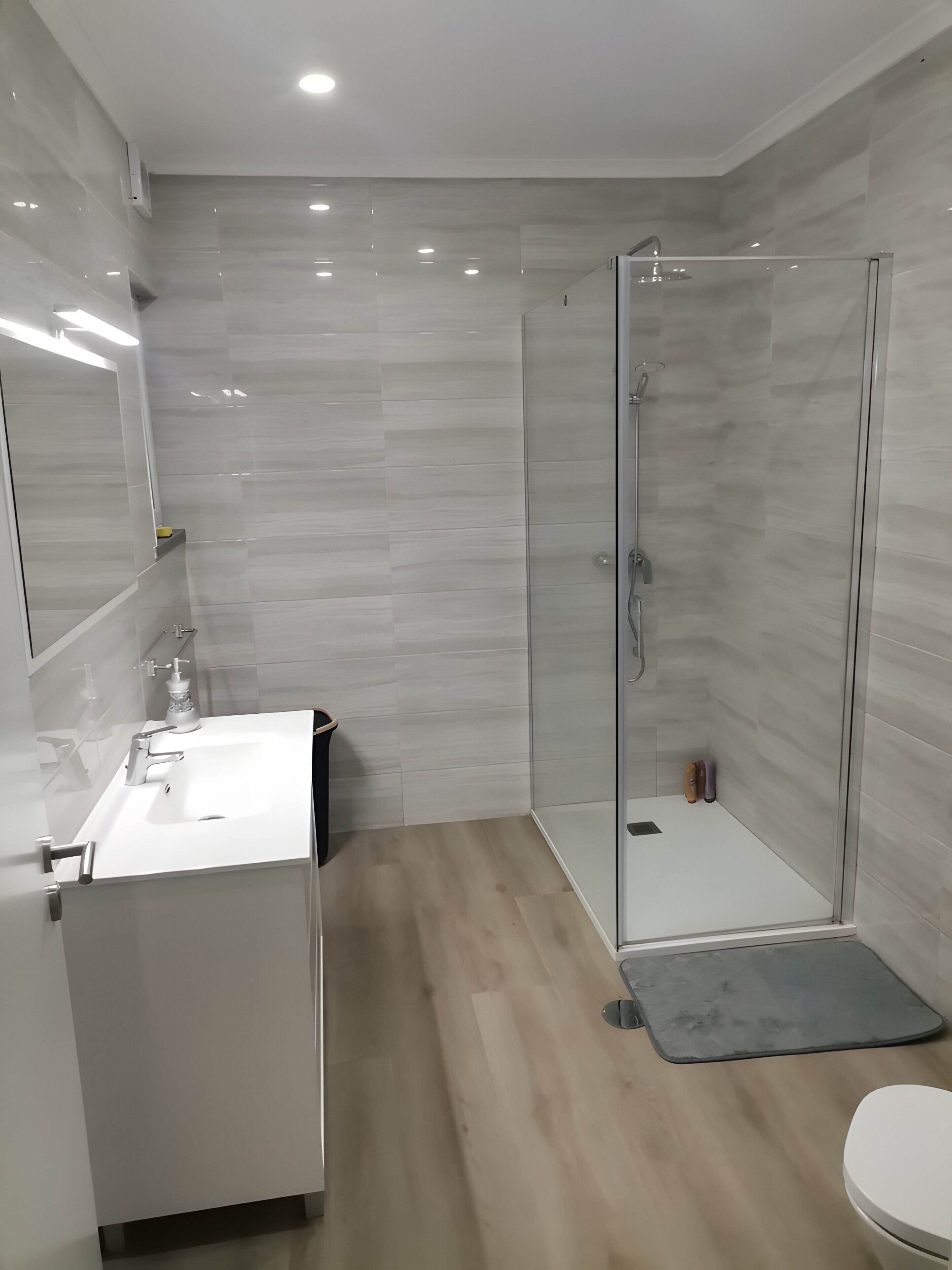 Dusche, Haartrockner, Handtücher
