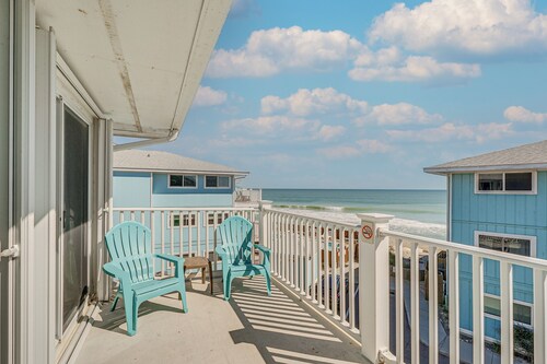 Walk to Kure Beach! Bright Condo w/ Ocean Views