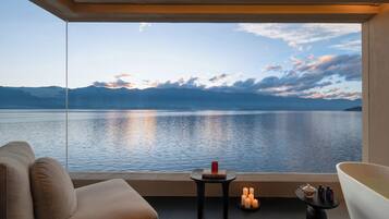 In-room safe, desk, laptop workspace, blackout curtains