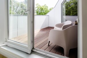 Appartamento Executive, balcone, vista città | Interni