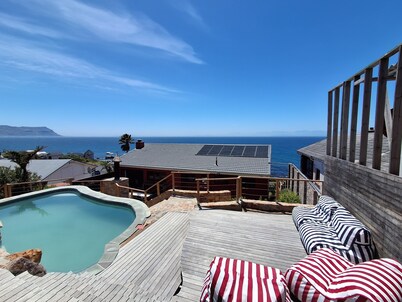 Boho Ocean-View Villa: Pool & Walk to Beach