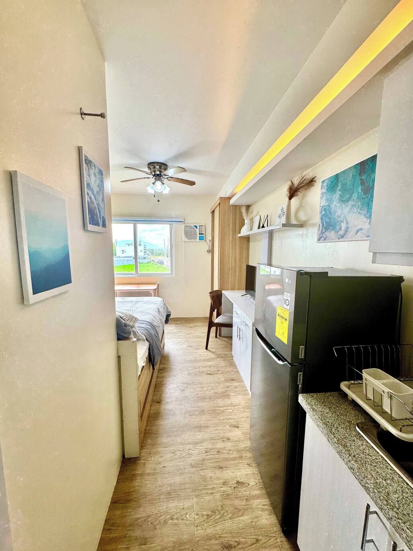 1 dormitorio, tabla de planchar con plancha, wifi y ropa de cama