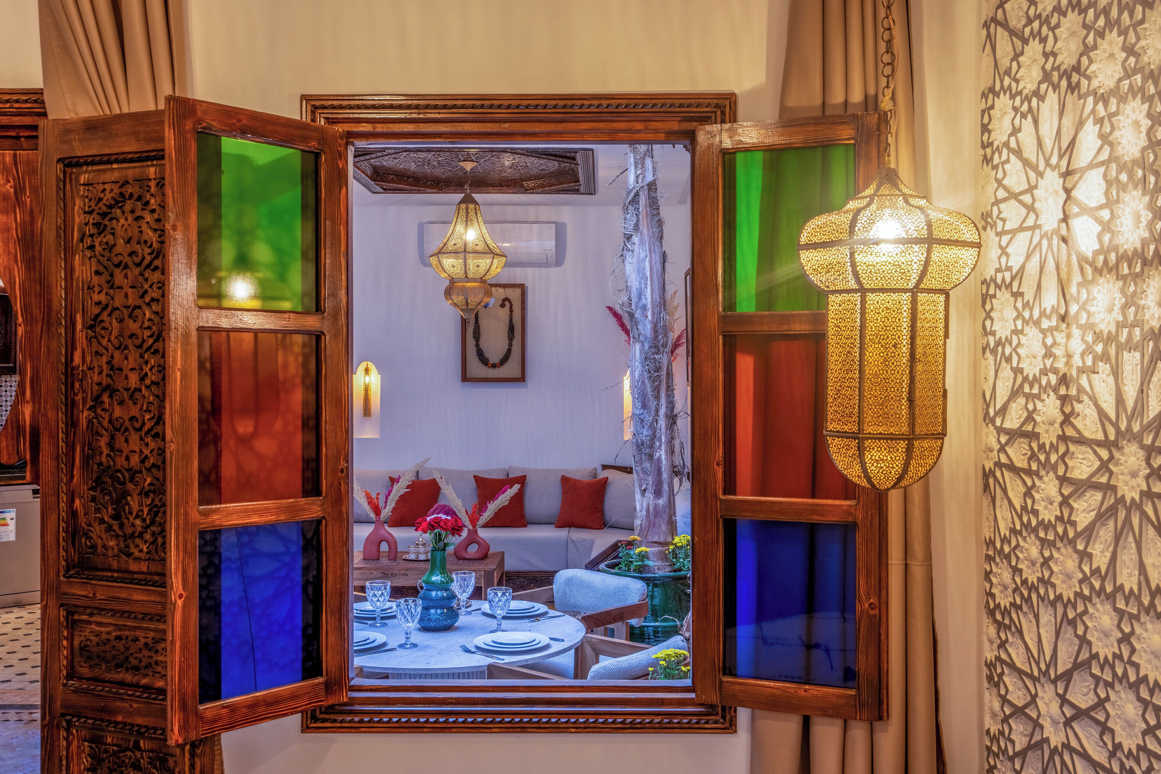 Deluxe-Doppel- oder -Zweibettzimmer | Blick auf den Innenhof