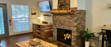 Smart TV, fireplace, offices