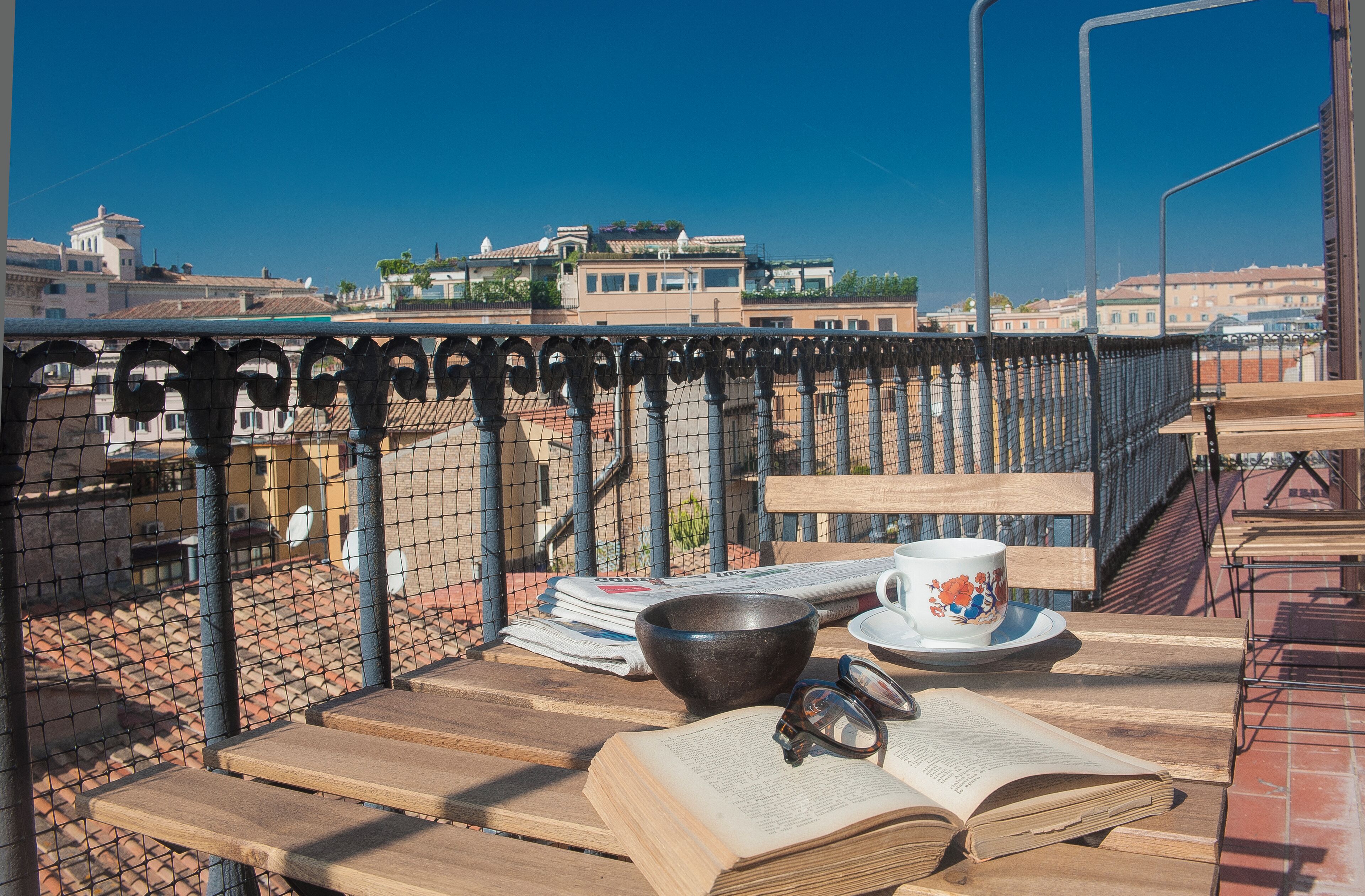 Deluxe-Apartment, Balkon, Stadtblick | Balkon