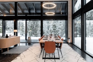Premium Villa, 4 Bedrooms, Executive Level | Living area | 50-inch TV with digital channels, fireplace - High-Quality 4BR Villa in Ruka - Private Hot Tub & Sauna (Kuusamo)