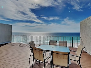 Outdoor dining - Edgewater Tower I #1203 | Rooftop Deck, Two Living Areas, Resort Amenities (Panama City Beach)