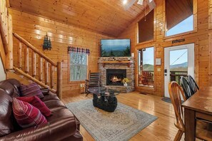 TV, fireplace, offices