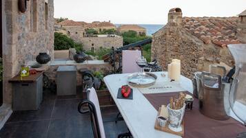 Deluxe House, Balcony, Sea View | Terrace/patio