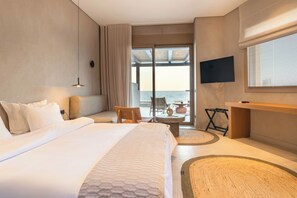 Minibar, in-room safe, desk, laptop workspace - Beau Rivage Suites (Aigialeia)