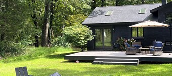 Massive king suite + media gym Room, private shower, hot-tub patio& fire pit.”