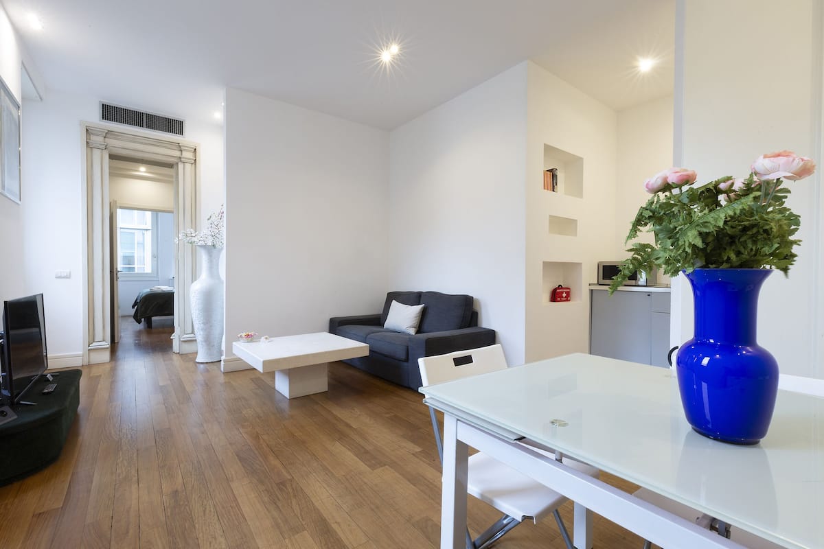 Appartamento Deluxe, vista cortile | Area soggiorno