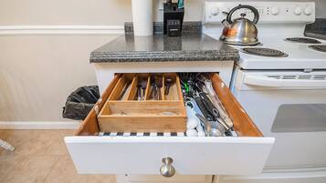 Microwave, oven, stovetop, dishwasher