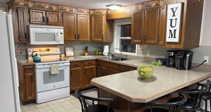 Spacious Mackinaw Avenue Creekside Cottage
