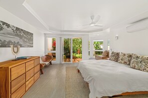 3 bedrooms, travel cot, bed sheets - Mana Wahine by Gather: Garden Condo w/ Mountain Views & Pool Access (Princeville)