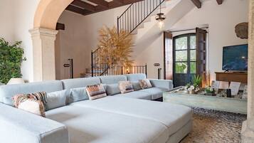 Smart TV, fireplace