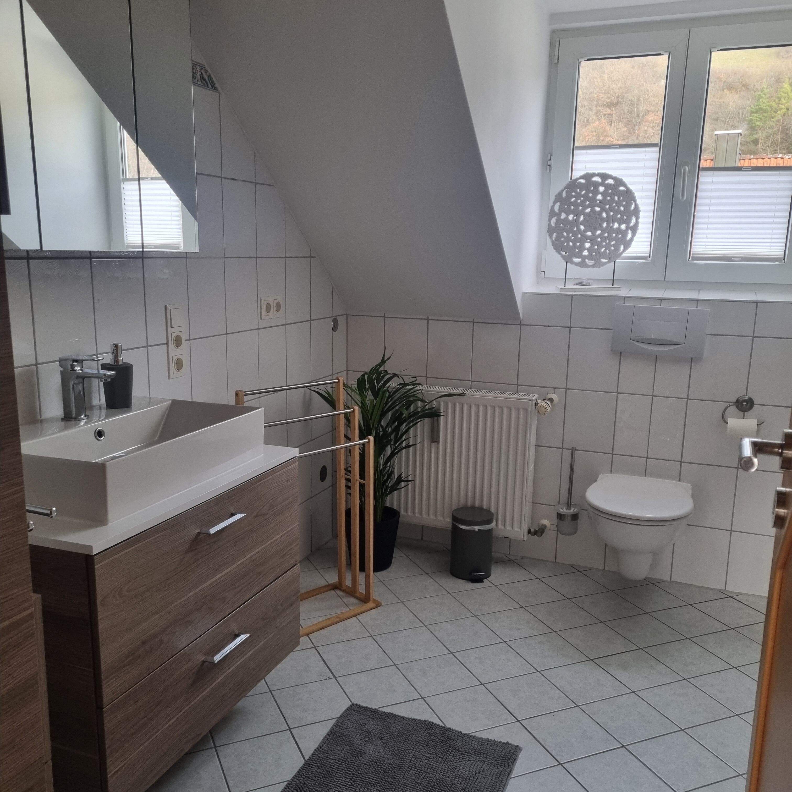 Haartrockner, Handtücher, Seife, Toilettenpapier