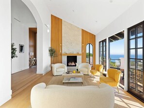 Luxury Villa, Multiple Beds, Pool Access, Ocean View (Villa Costera) | Living area - Villa Costera - Tree-lined Tranquility: 3-level Entertainer's Dream (Malibu)