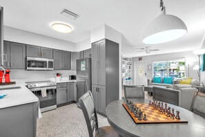 Fridge, microwave, stovetop, dishwasher - Barefoot Bungalow by Duncan Real Estate (Holmes Beach)