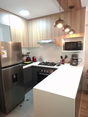 Private kitchen - DHP+ | Luxury 2BR Apartment in Downtown Miraflores (Lima)