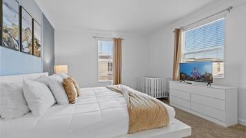 Desk, iron/ironing board, travel crib, free WiFi