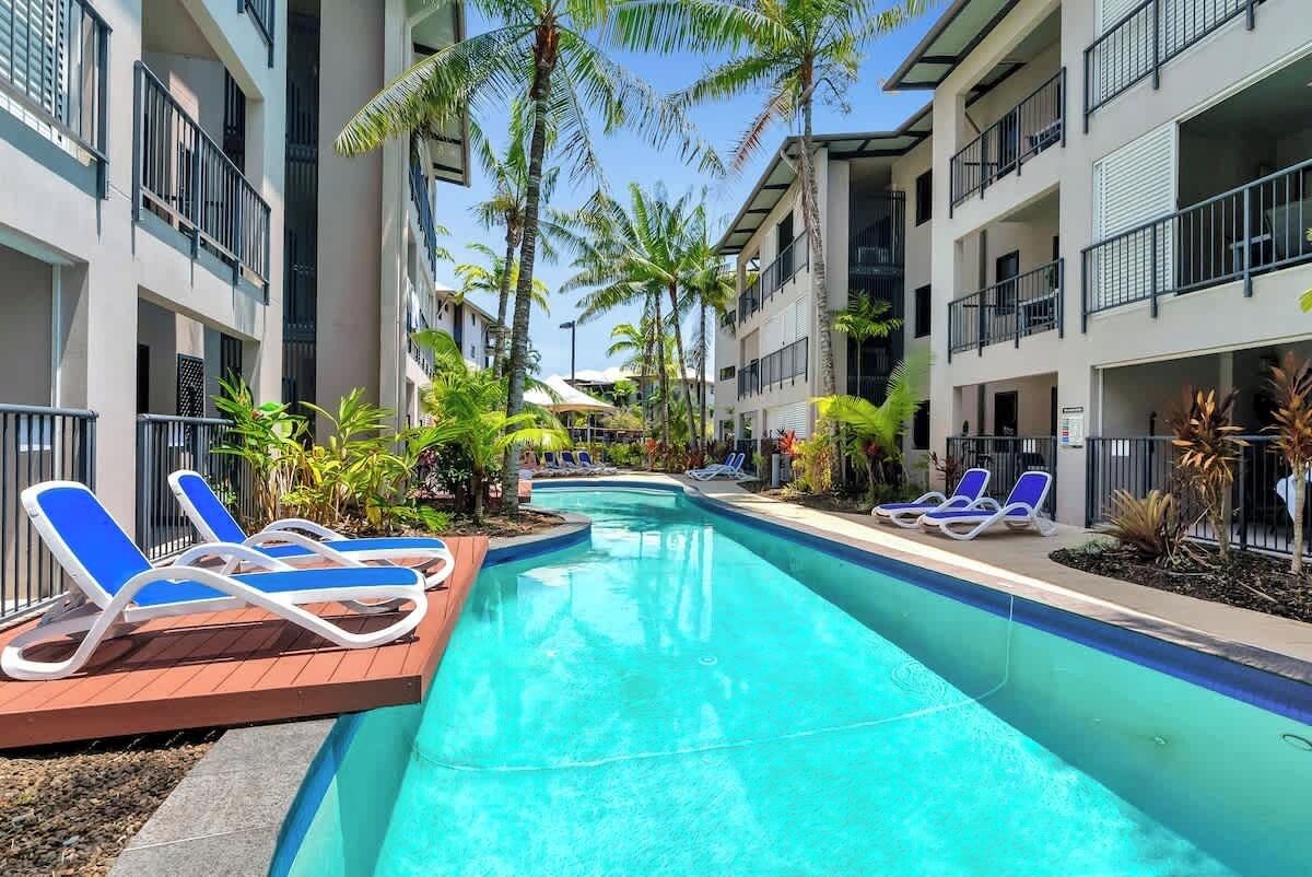 Step straight from your patio into the shimmering lagoon pool and start each day with a tranquil swim beneath the palms.