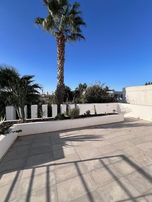 Deluxe Double Room, Balcony, Pool View | Terrace/patio