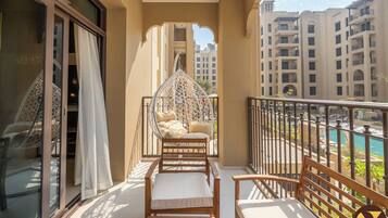 Luxury Apartment, Balcony, Pool View | Balcony