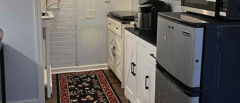 Microondas, placa de cocina