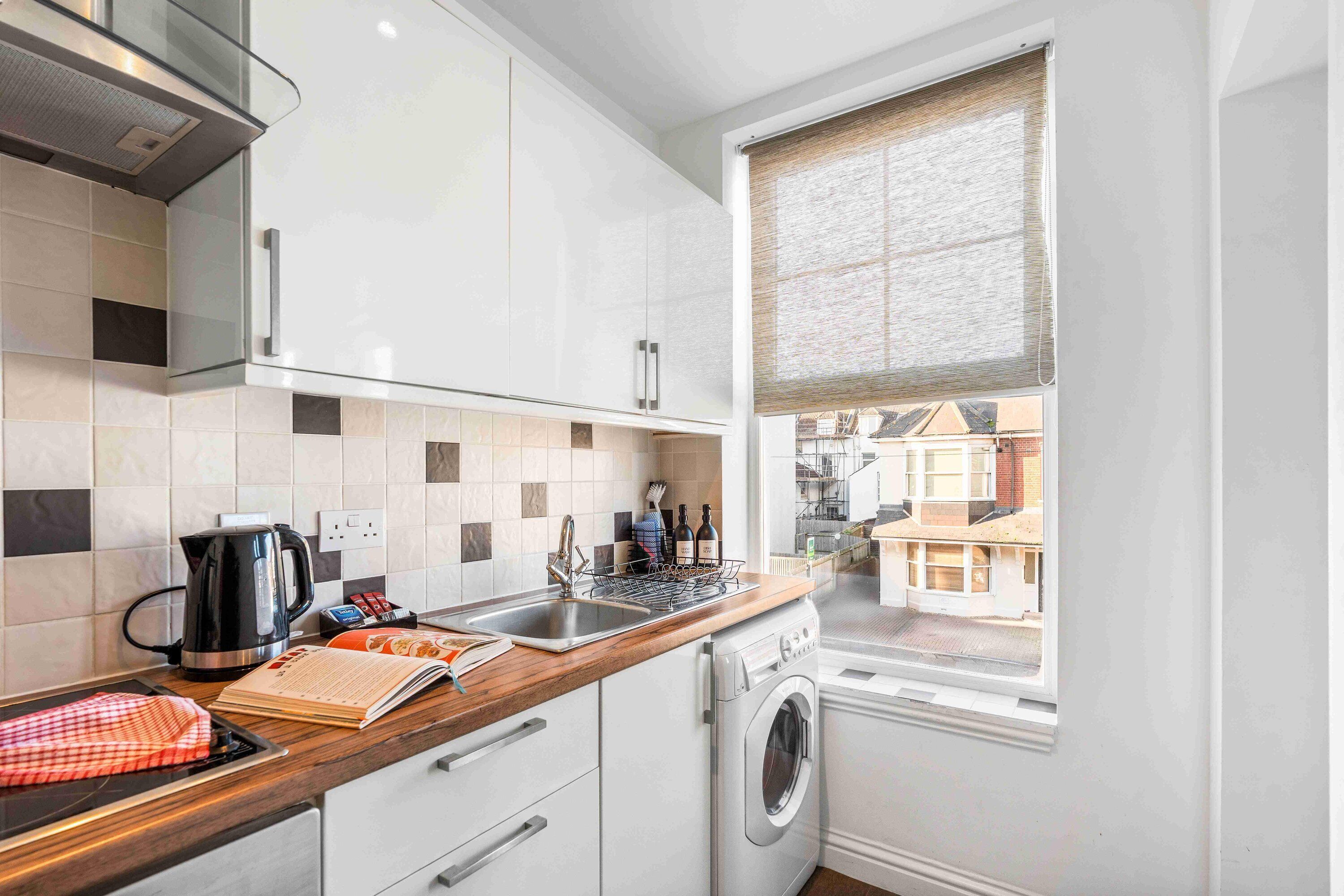 Fridge, microwave, oven, toaster