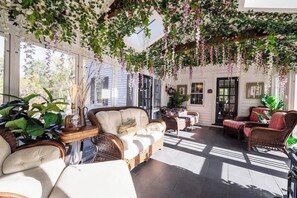 Terrace/patio - Historic Canal Home on Nature Preserve (Princeton)