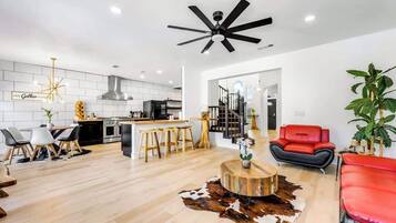 TV, fireplace, video games, offices