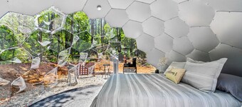 Unique Mirror Dome Glamping Experience w/ Wi-Fi, TV, & Games