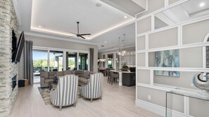 Smart TV, fireplace - Last Minute Disney Getaway! Private Pool & Home Theater. Book Now! #158253 (Orlando)