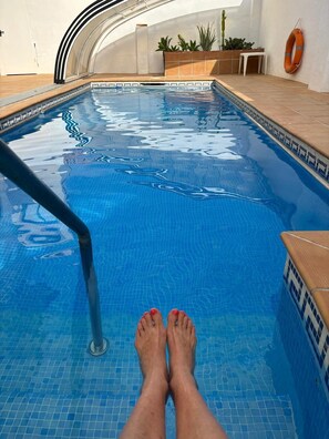 Piscina coberta i piscina a l'aire lliure 