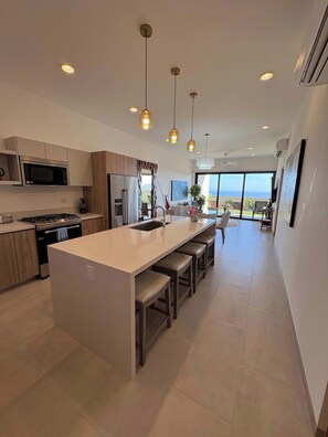 Fridge, microwave, oven, stovetop - Family-Friendly Oceanview Retreat Resort Access (Cabo San Lucas)