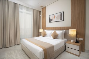 Egyptian cotton sheets, premium bedding, pillowtop beds, free minibar - Liora Boutique Hotel (Riyadh)