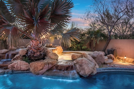 Outdoor pool, a heated pool. Troon Loft - Massive Open Space, Breathtaking Views, Heated Pool/Spa
