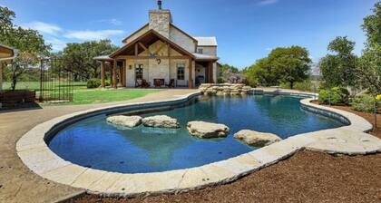 "A Luxurious Hilltop Haus Lifted by Grace Above the Texas Hills."