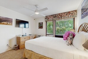 Iron/ironing board, Internet, bed sheets - Family friendly condo w/ private lanai, shared hot tub & pool - close to beach (Koloa)