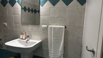 Ducha, secador de pelo, bidet, toallas