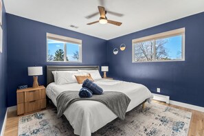 Desk, iron/ironing board, travel crib, free WiFi