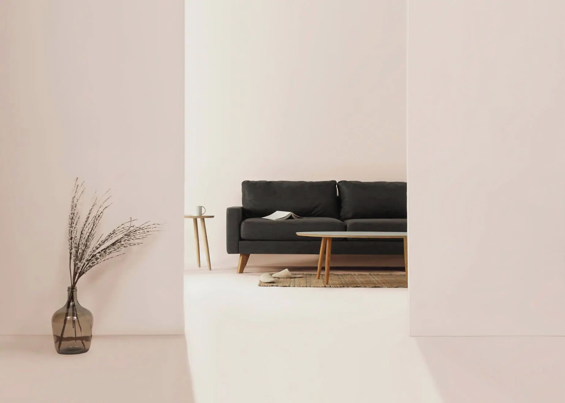 セーフティボックス (室内)、デスク、ノートパソコン用作業スペース、遮光カーテン