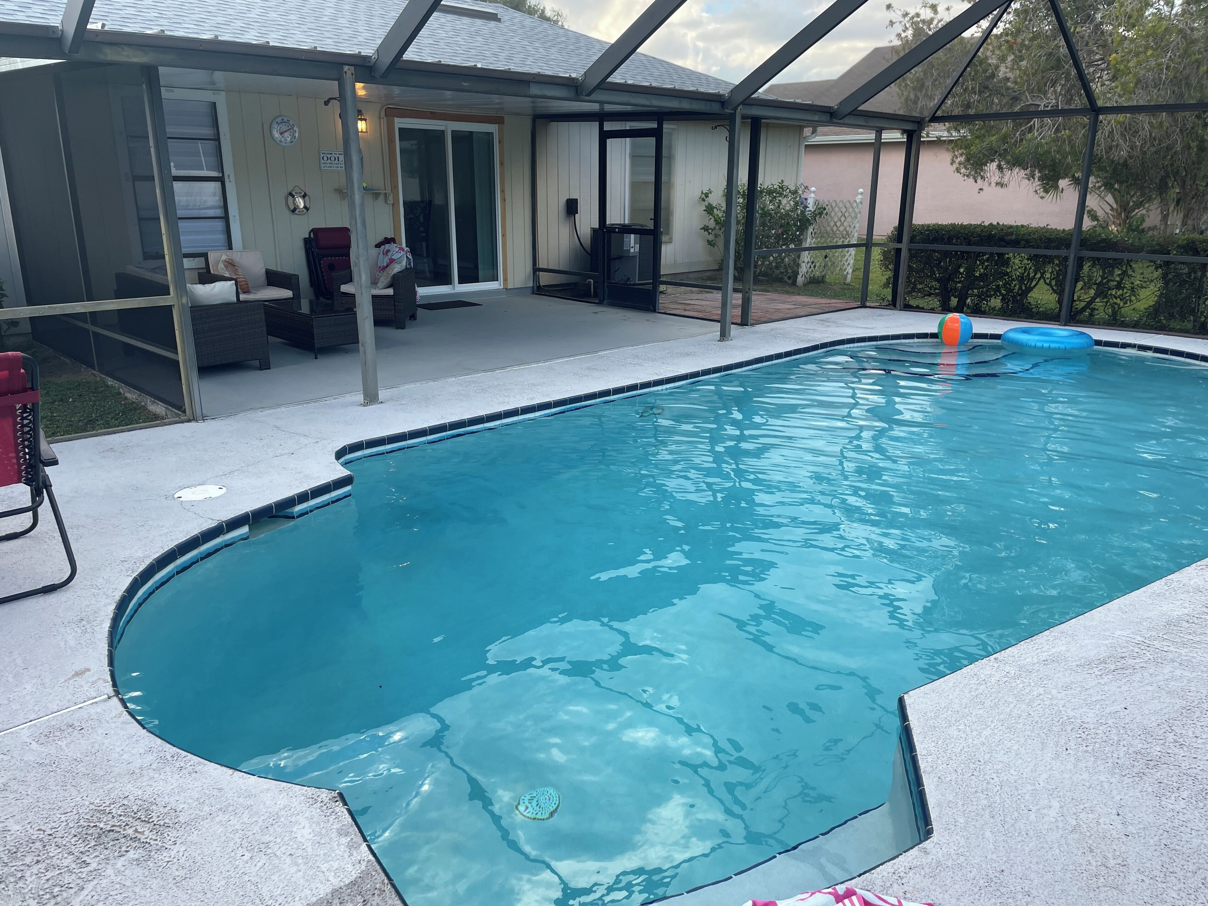 Piscine extérieure, piscine chauffée